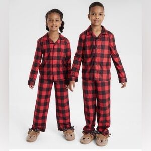 Wondershop Red and Black Plaid Kids 2pc Pajama Set size 12m-new
